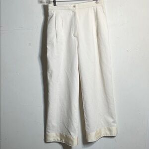 CHANEL Textured Wide Leg Pants